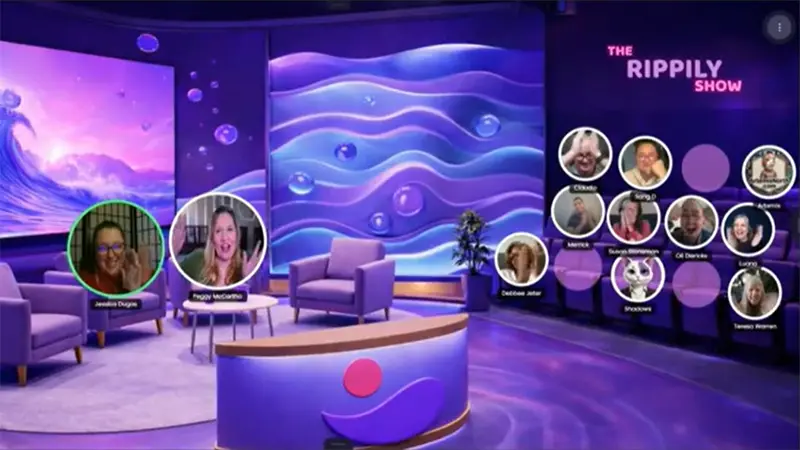 The Rippily Show, a live talk show with hosts and audience participants